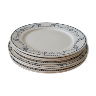 Set of 8 plates badonviller