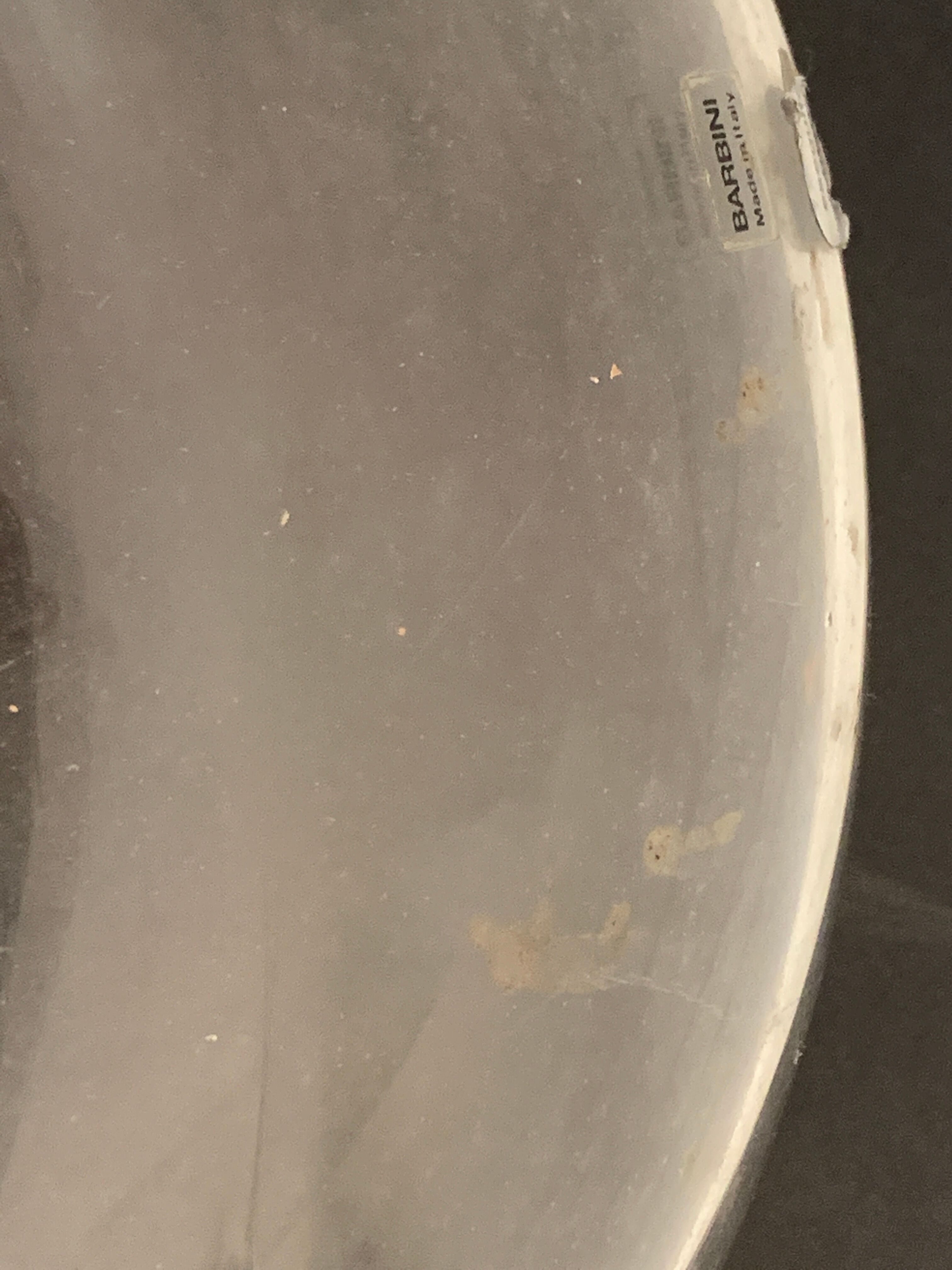 Italian vase signed and labeled Alfredo Barbini, Murano, 1960