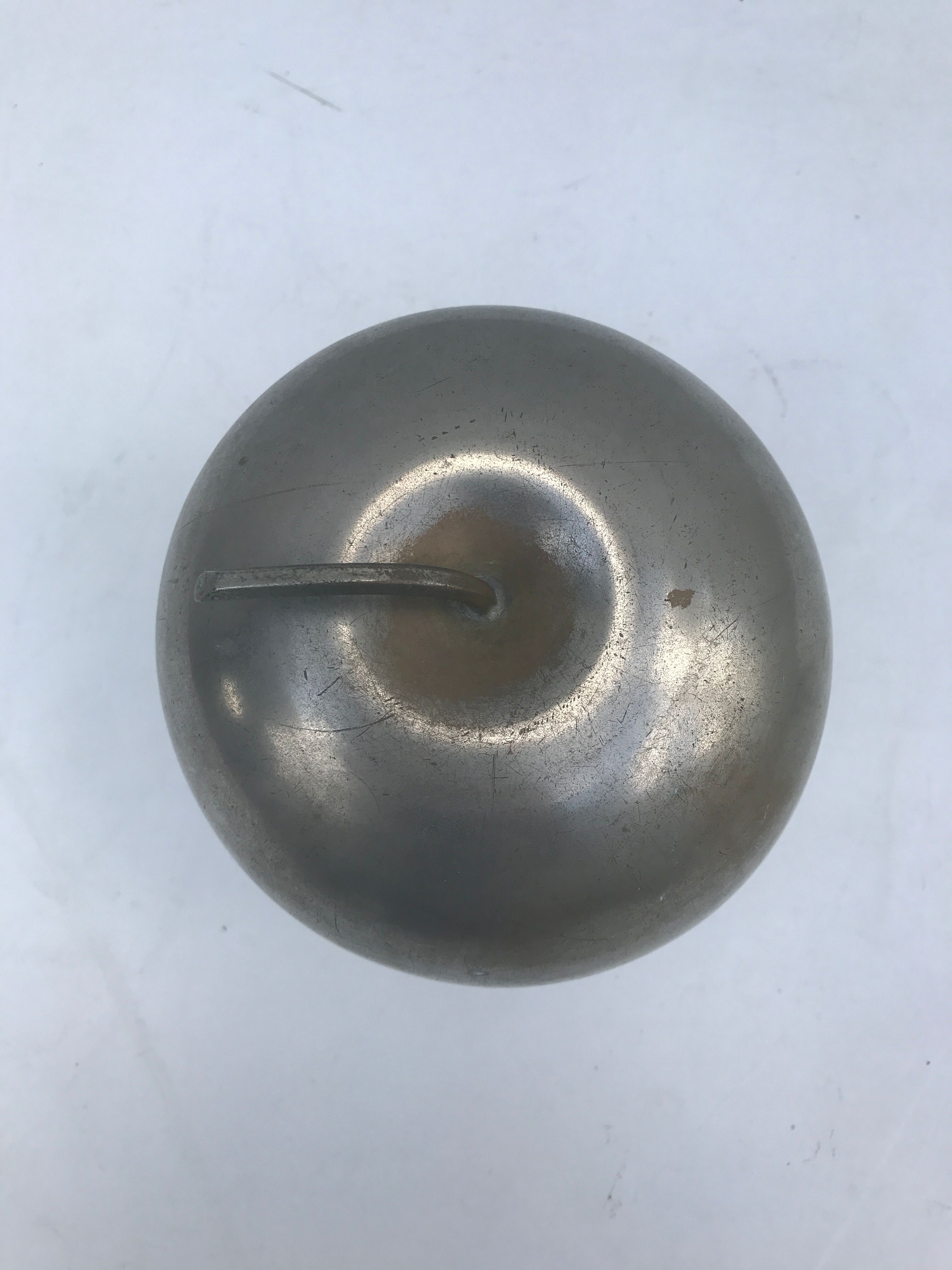 Old silver metal ice bucket Apple vintage #2