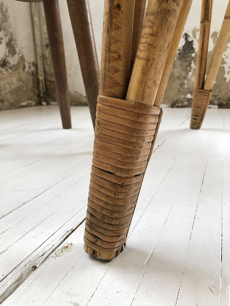 Vintage rattan meal table