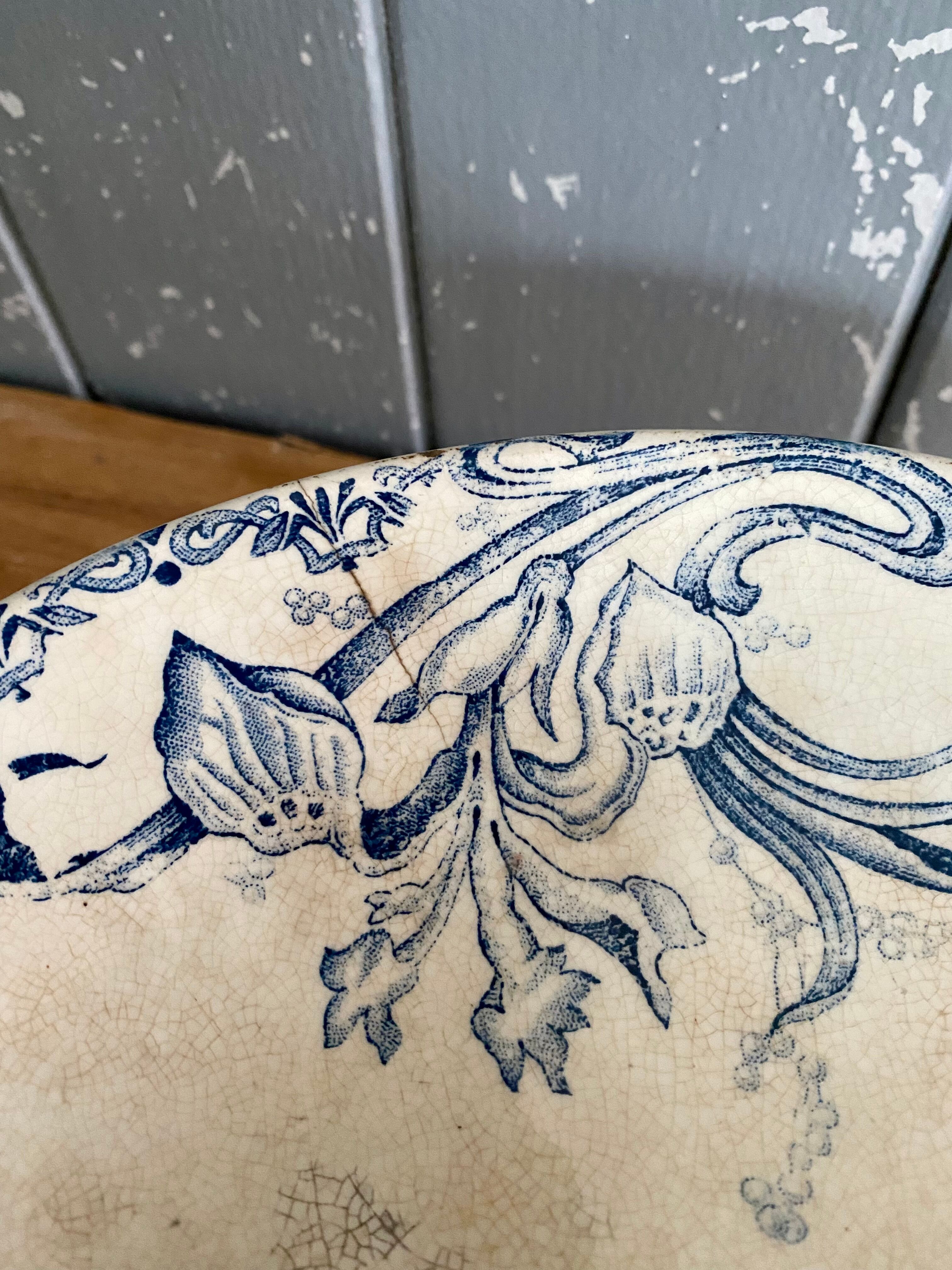 Compotier iron earth earthenware clairefontaine LG model Iris