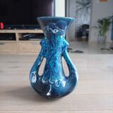 Soliflore en grès bleu