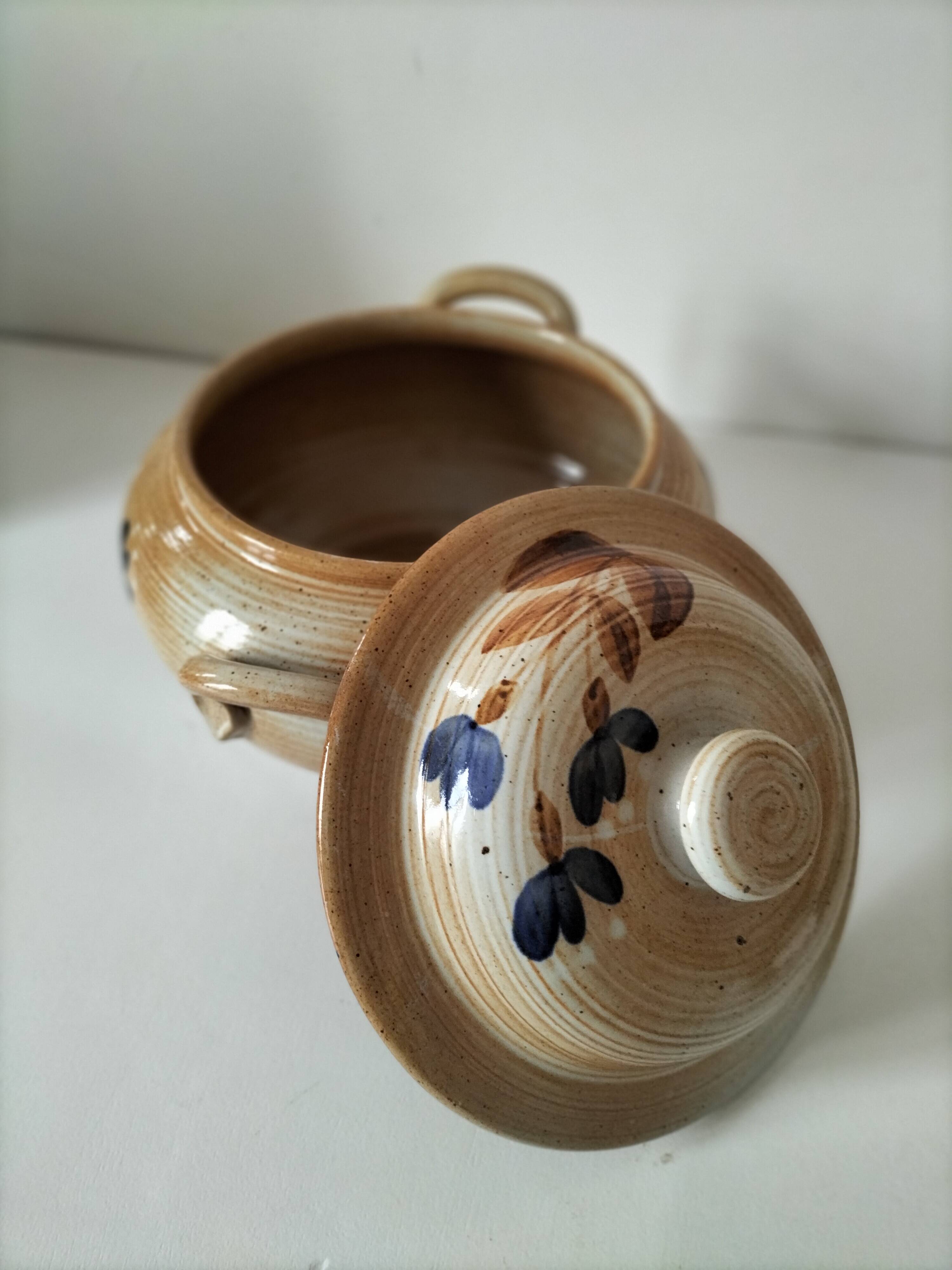 Vintage stoneware soup tureen from Marais.