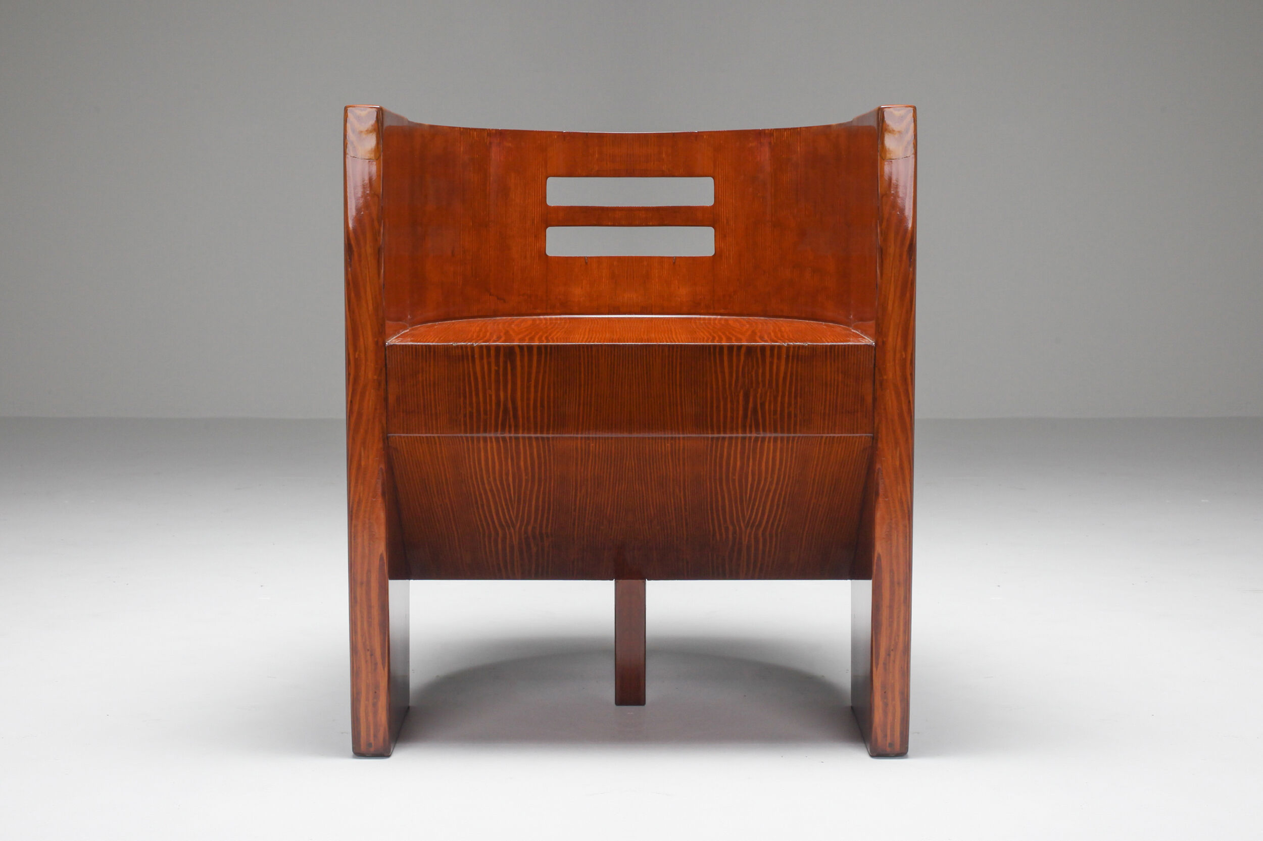 Fauteuil moderniste en acajou - années 1930