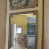Trumeau bois miroir et tableau