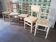 5 chaises en bois vintage