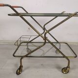 Chariot roulant laiton vintage