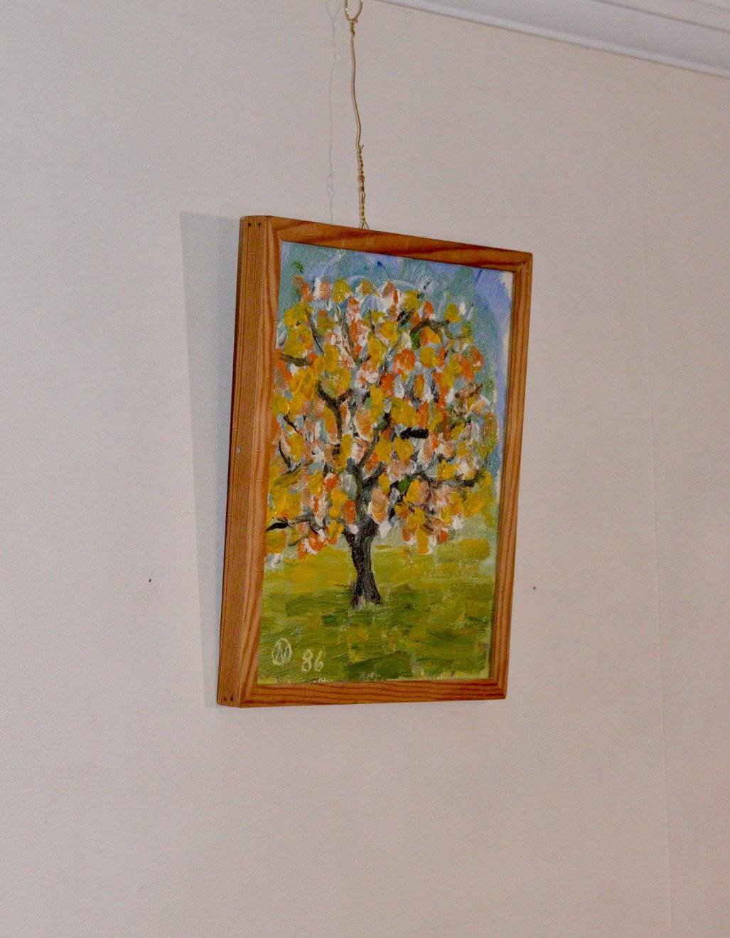 Oil on canvas "Autumn Tree" by Olle Nilsson