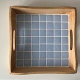 Artisanal blue tiled tray