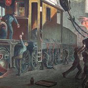 The first electric locomotive by L. Michalek, published by Jugend und Volk Vienna 1910