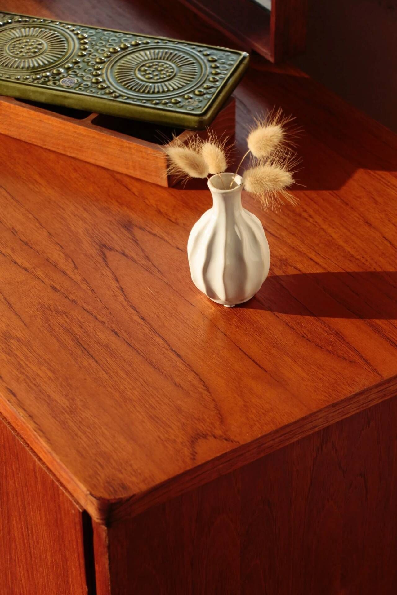 Restored vintage teak hairdresser from the 1960s.