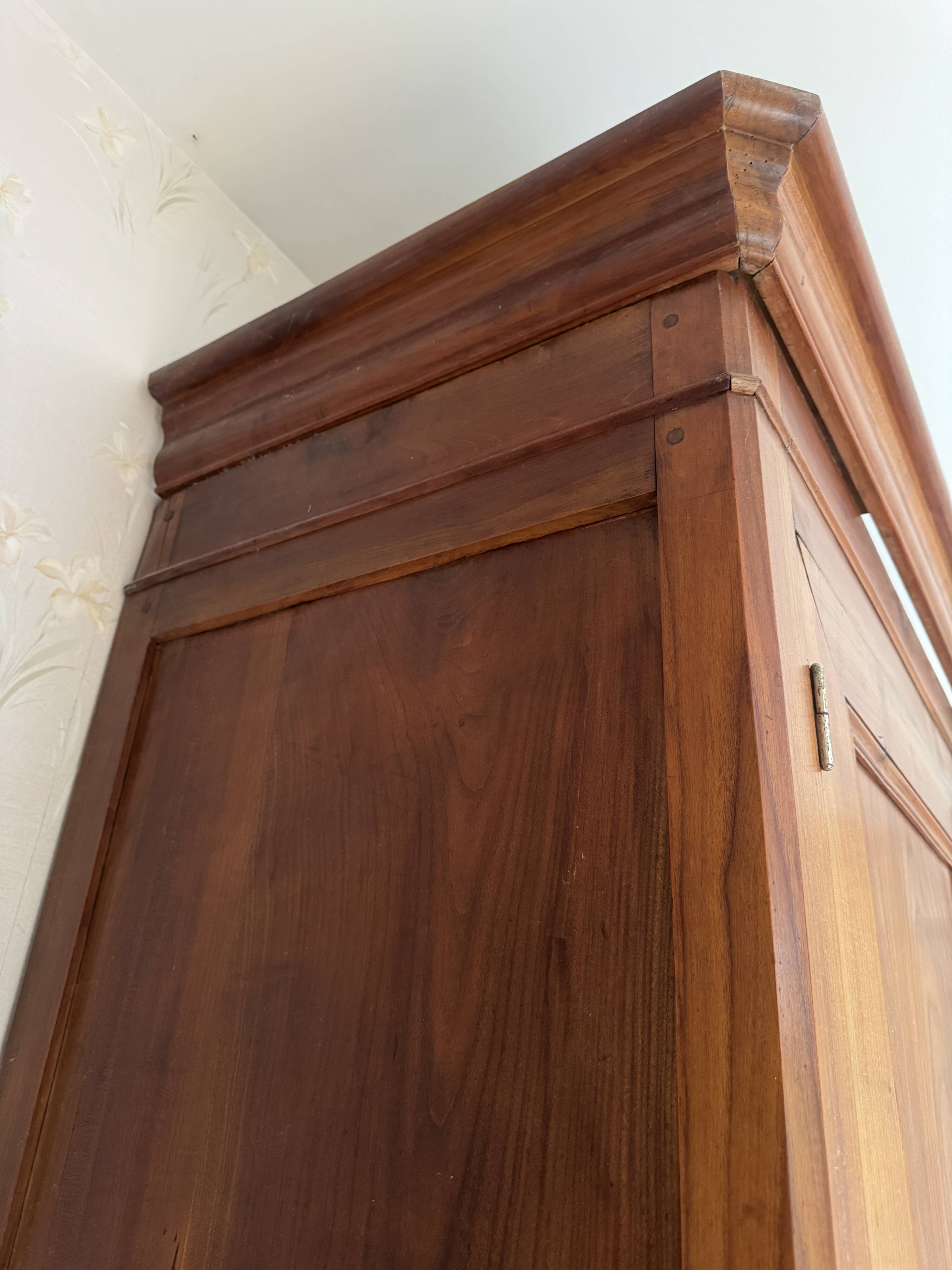 Large Louis Philippe oak wardrobe H: 2m25