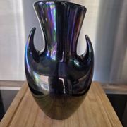Vase Design Vintage à Cornes – Verceram Années 50/60 – Reflets Irisés