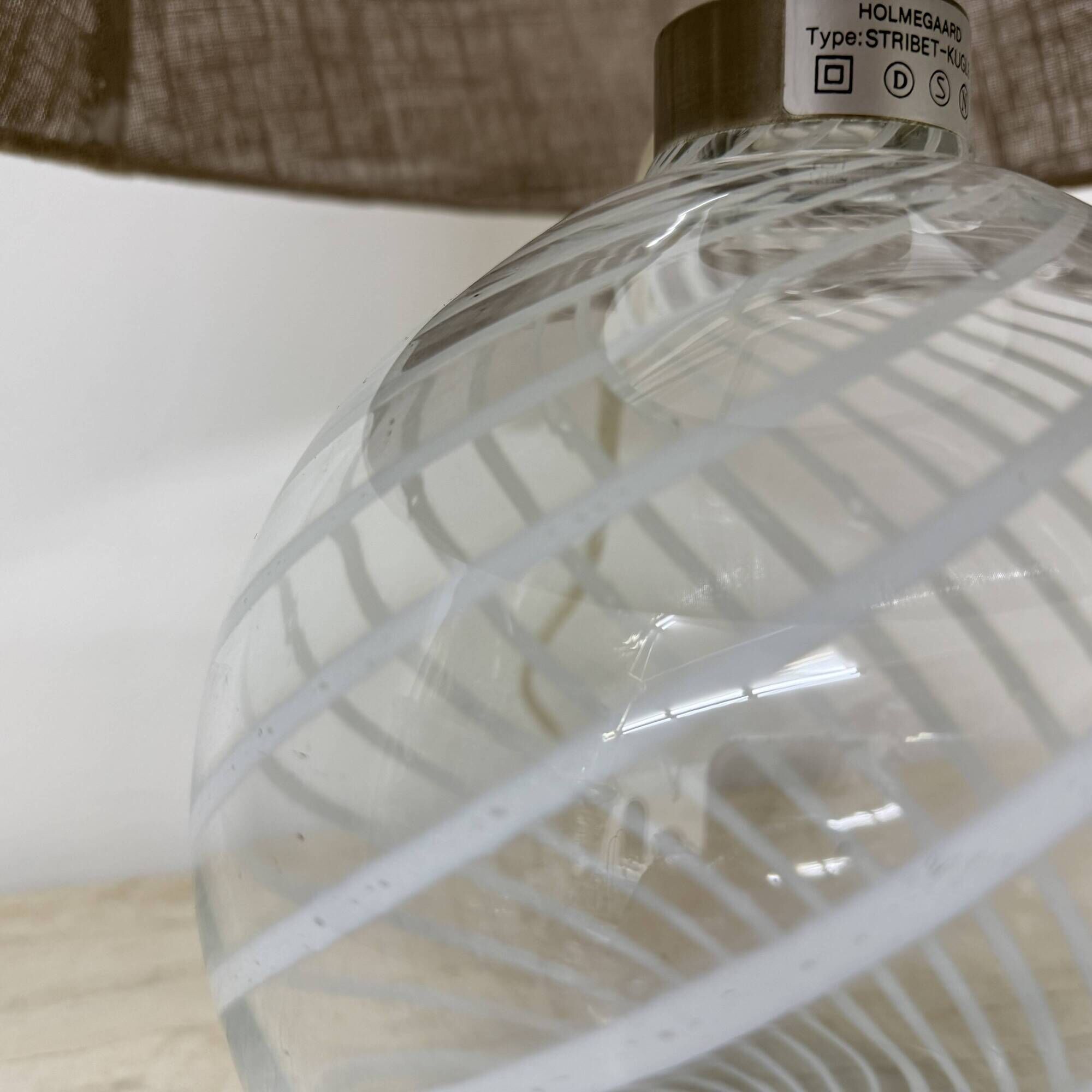 Mid-century design Holmegaard Swirl lamp , 1970s Denmark