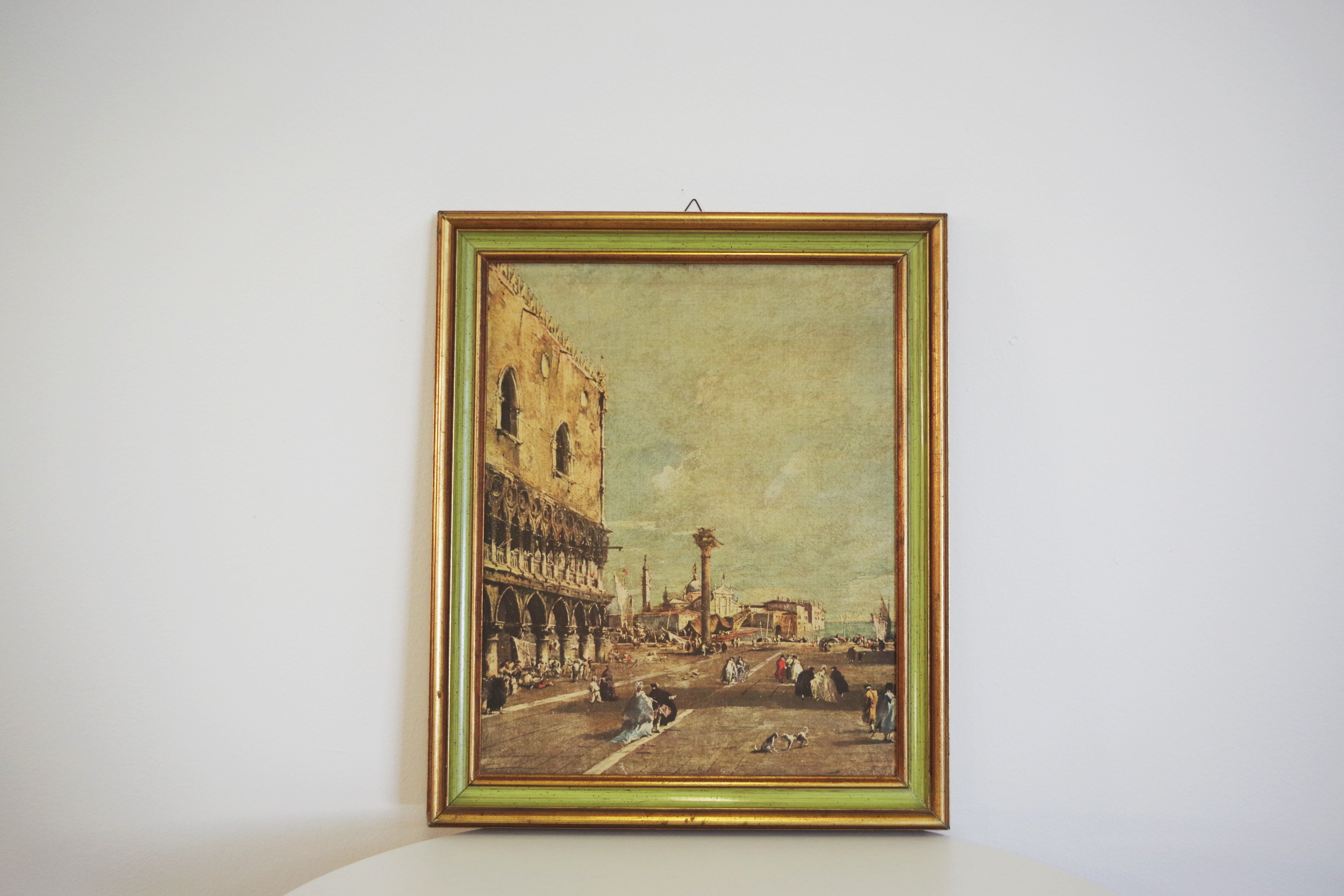 Paysage représentant Venise, années 1960, ensemble de 2