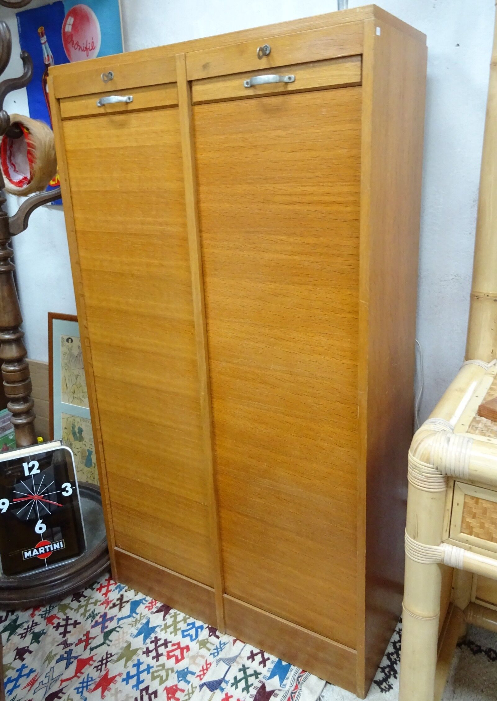 Double curtain binder