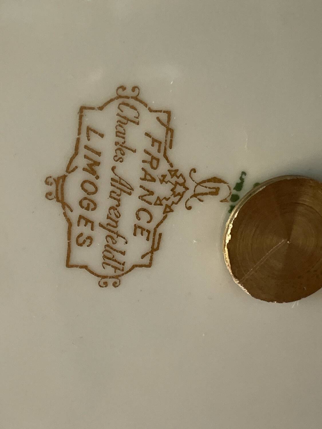 Silent plate three plates Limoges Charles Ahrenfeldt