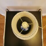 Gien porcelain lamp fringed lampshade