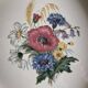 Large antique Sarreguemines earthenware salad bowl