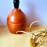 Scandinavian wooden lamp base 1970