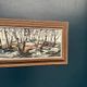 Oil on Swedish panel - "Forest in Winter" - Signed - Vintage and Framed