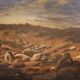 Italian landscape with wayfarers, oil on canvas dated 1845
