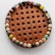 Vintage 1960s solitaire game, wooden board with stone marbles.