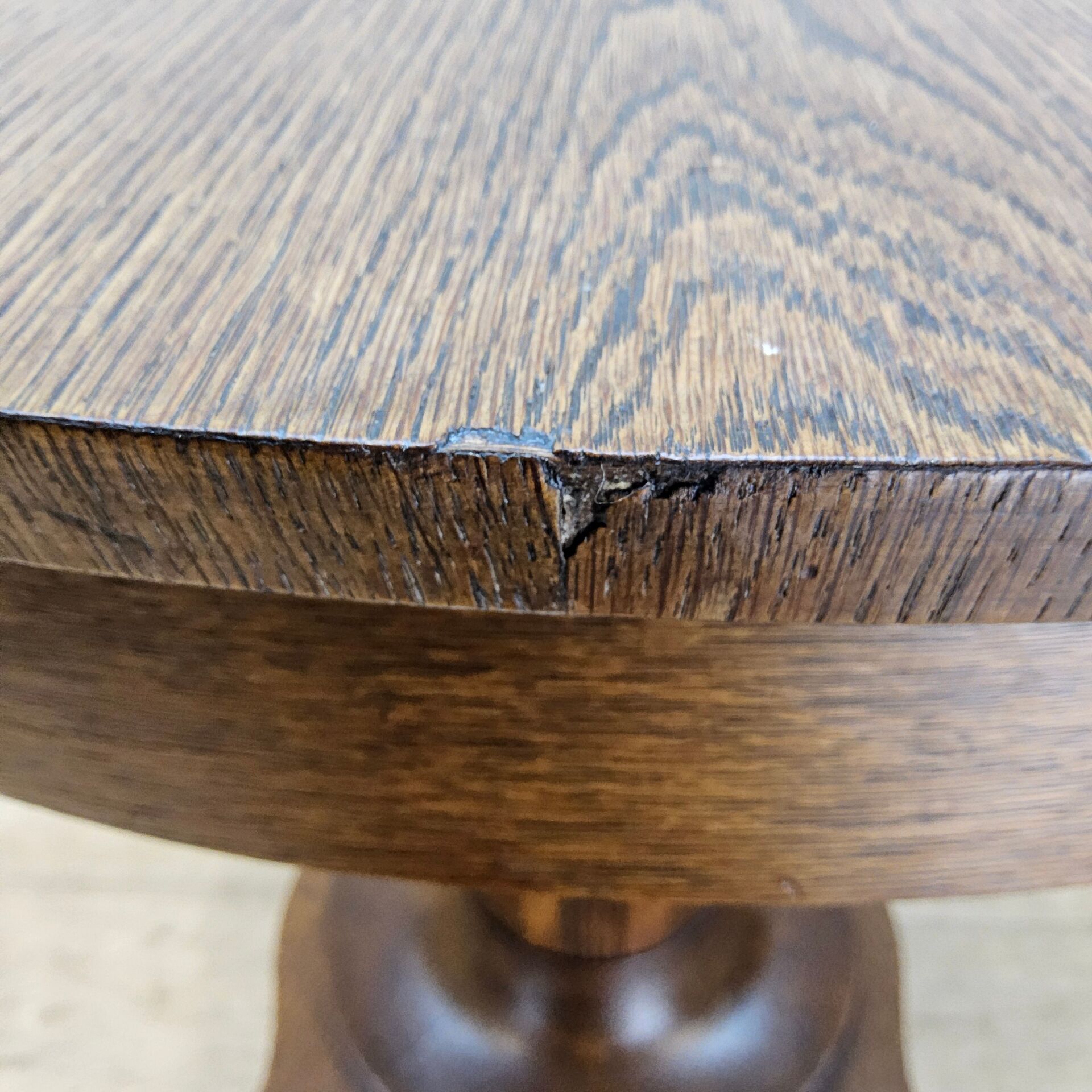 Antique oak Art Deco games table / card table