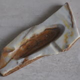 Vintage brutalist ashtray in natural onyx