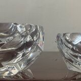 Pair of vintage crystal ashtrays from Val St Lambert