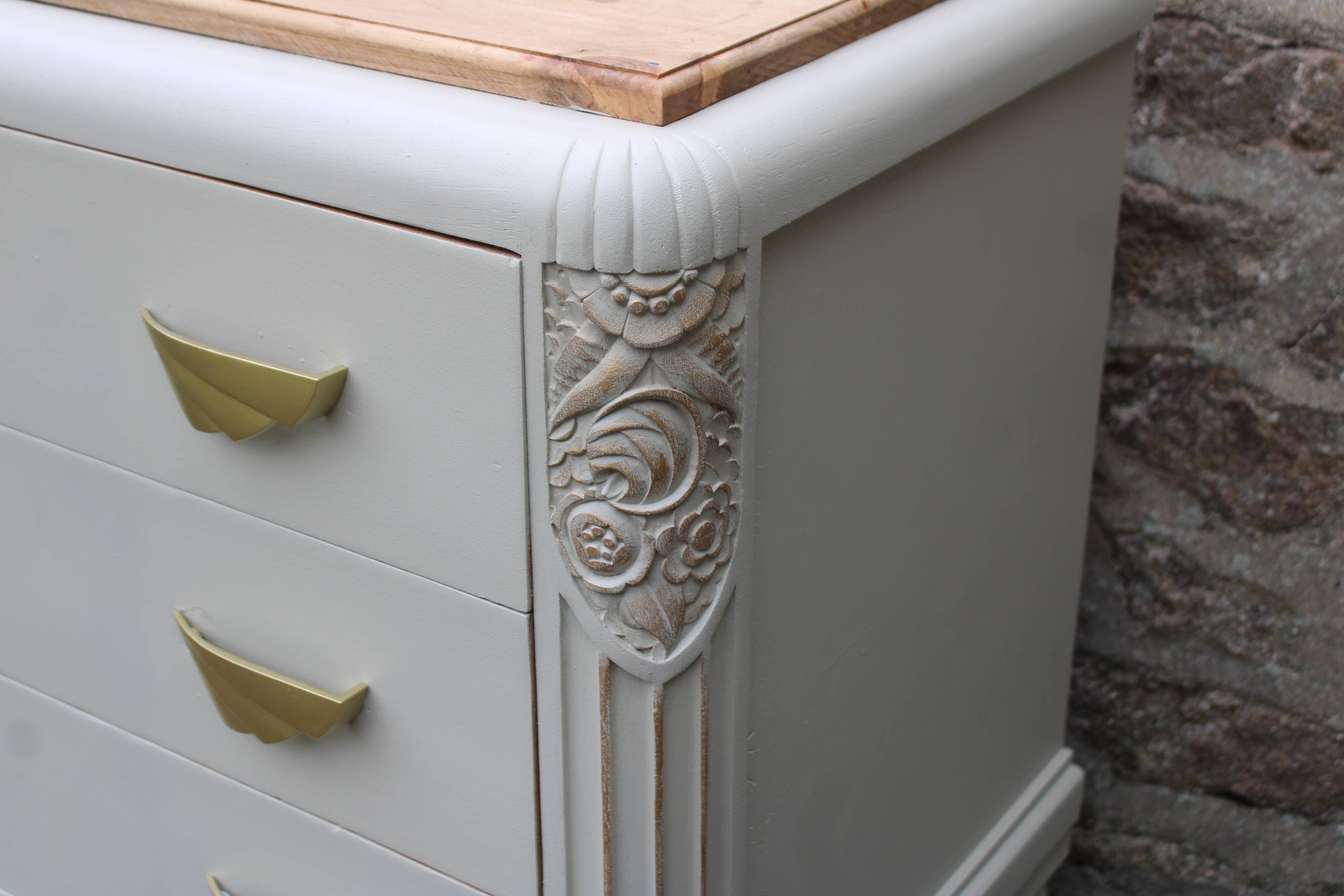 Antique art deco chest of drawers