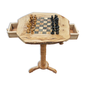table d'échecs rustique