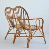 1960s vintage rattan canapé / bench