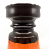 Brown and orange ceramic vase • 1970
