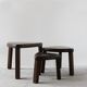 Set de trois tables basses vintage forme libre