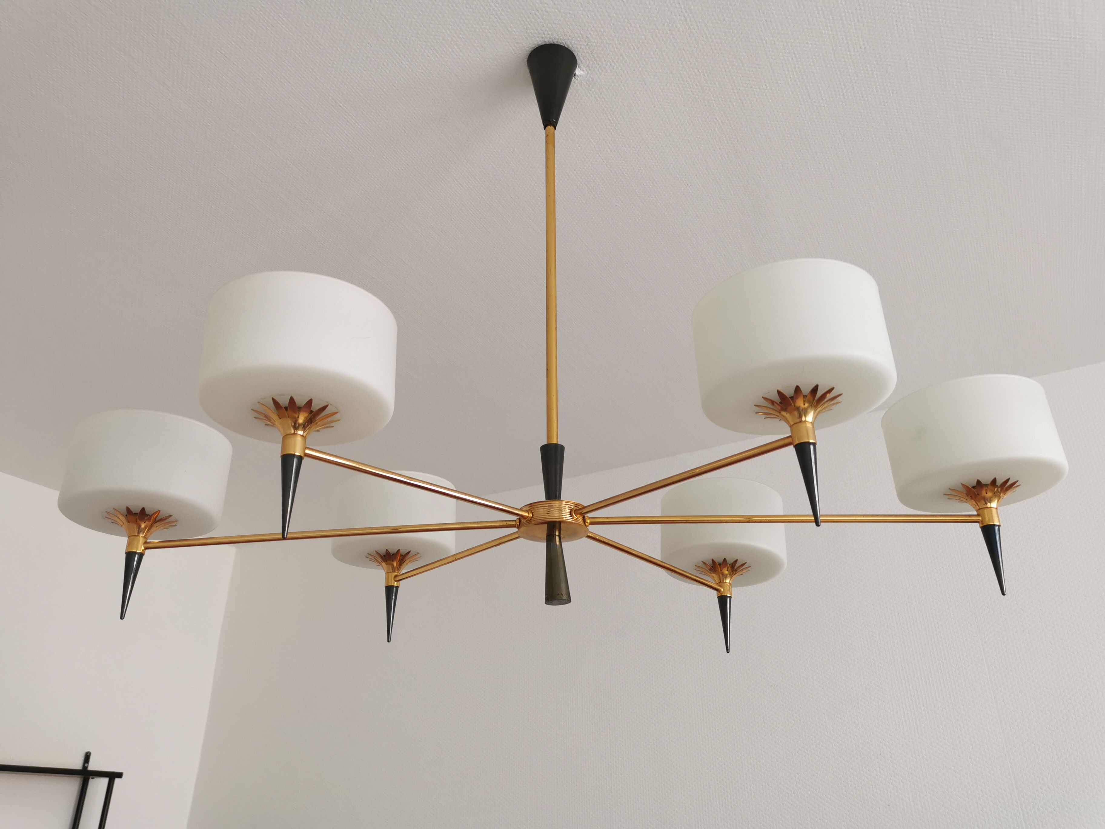 Chandelier 1950 modernist design arlus lunel