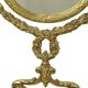 French Classic Brass Table Mirror Gold Baroque Style 34cm