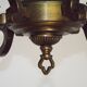 French Mid Century Brass & Copper 6 Light Traditional Style Chandelier 5571
