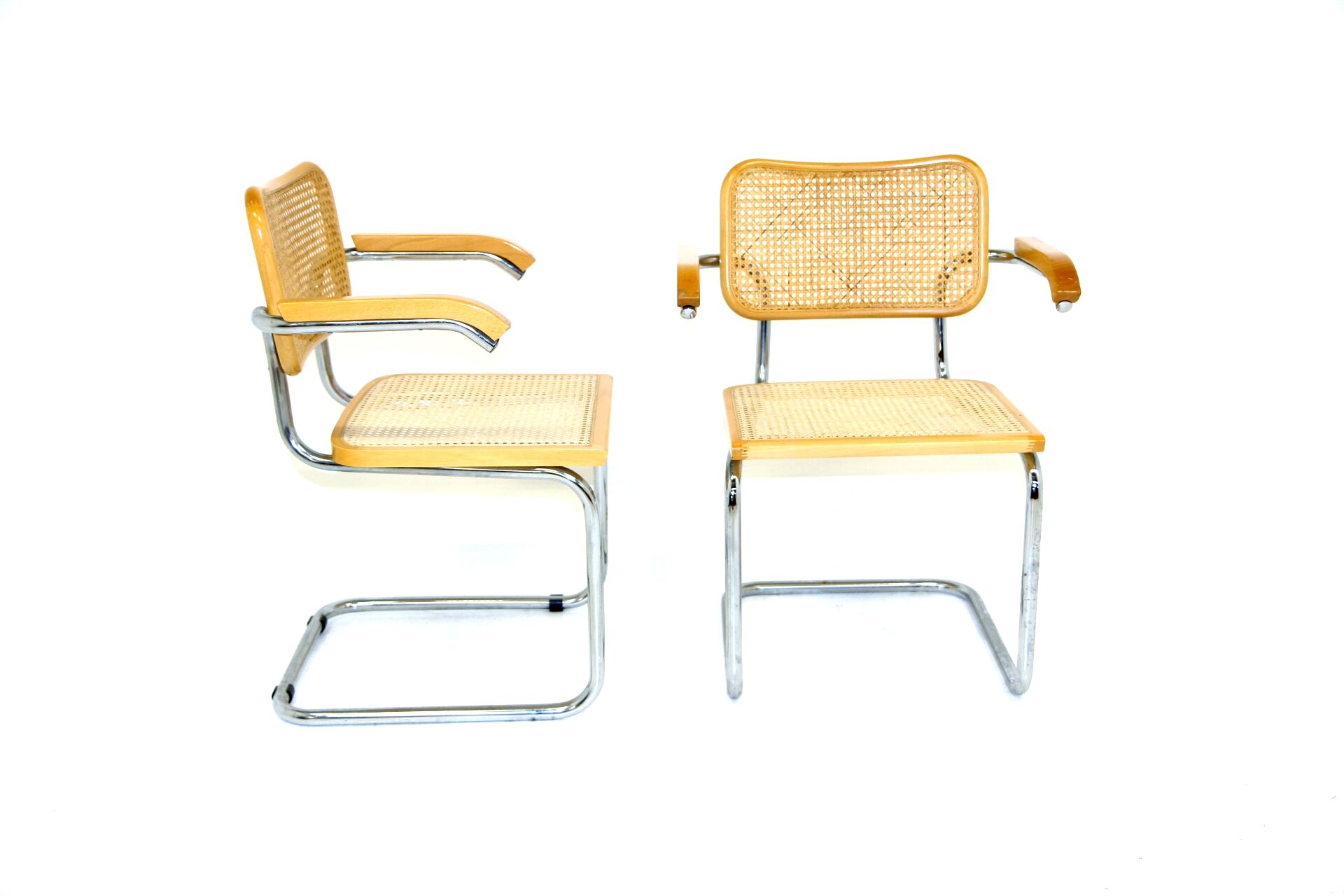 2 armchairs B64, Marcel Breuer, Italy, 2000