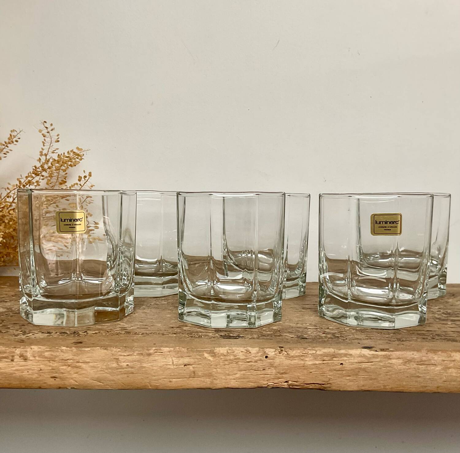6 vintage LUMINARC “Octime” glasses