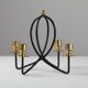 Black & brass four-light candle holder – Gunnar Ander for Ystad-Metall, Sweden, 1950s/1960s