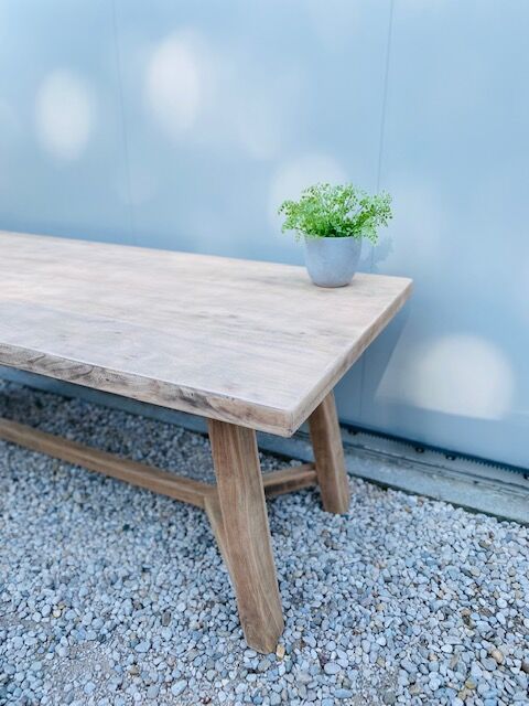 Farmhouse table walnut stripped 200 cm