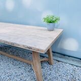 Farmhouse table walnut stripped 200 cm