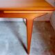 Vintage Scandinavian table 50s 60s in solid teak with extensions, stamped LB