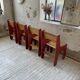 4 vintage Plywood chairs 80s
