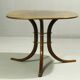 Table d'appoint en bois cintré, Allemagne, années 1950