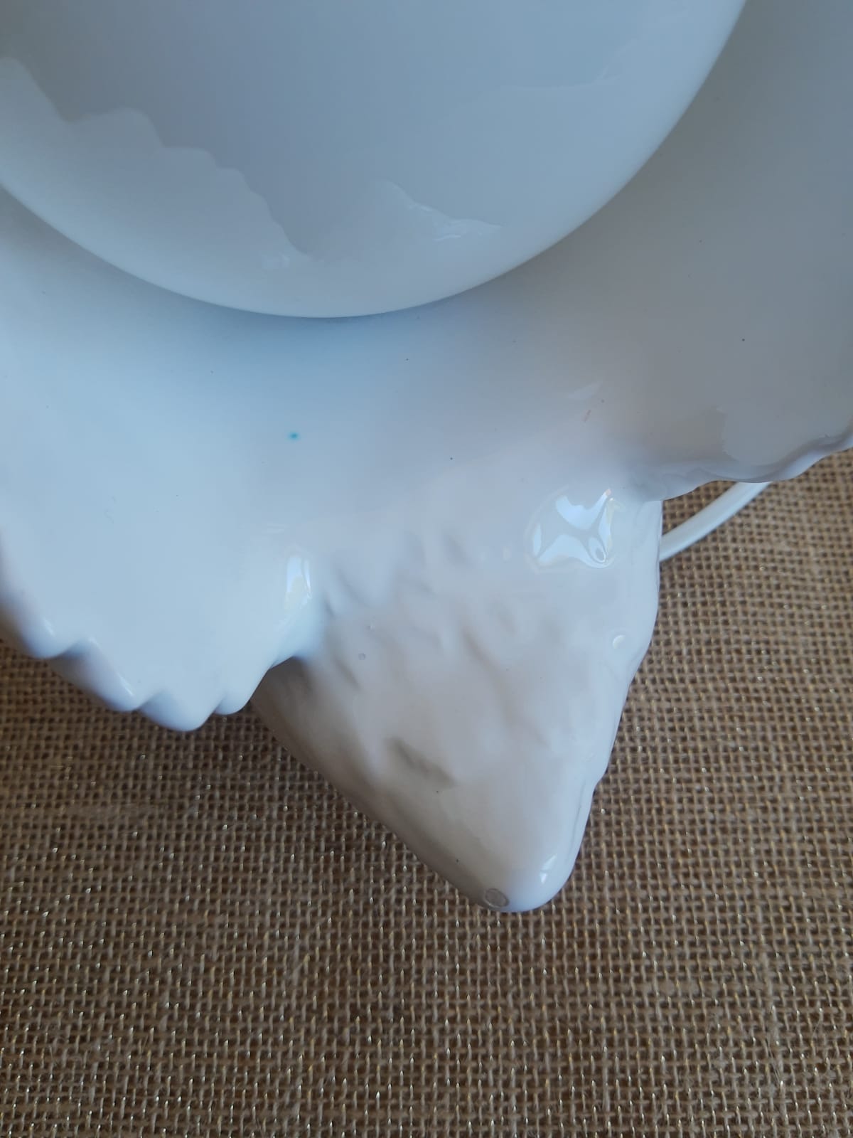 Vintage opaline globe bedside swan lamp