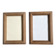 Duo cadres en pin, vitres recentes