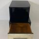 Italian Art Deco Parchment and Black Lacquer Cabinet, 1940s