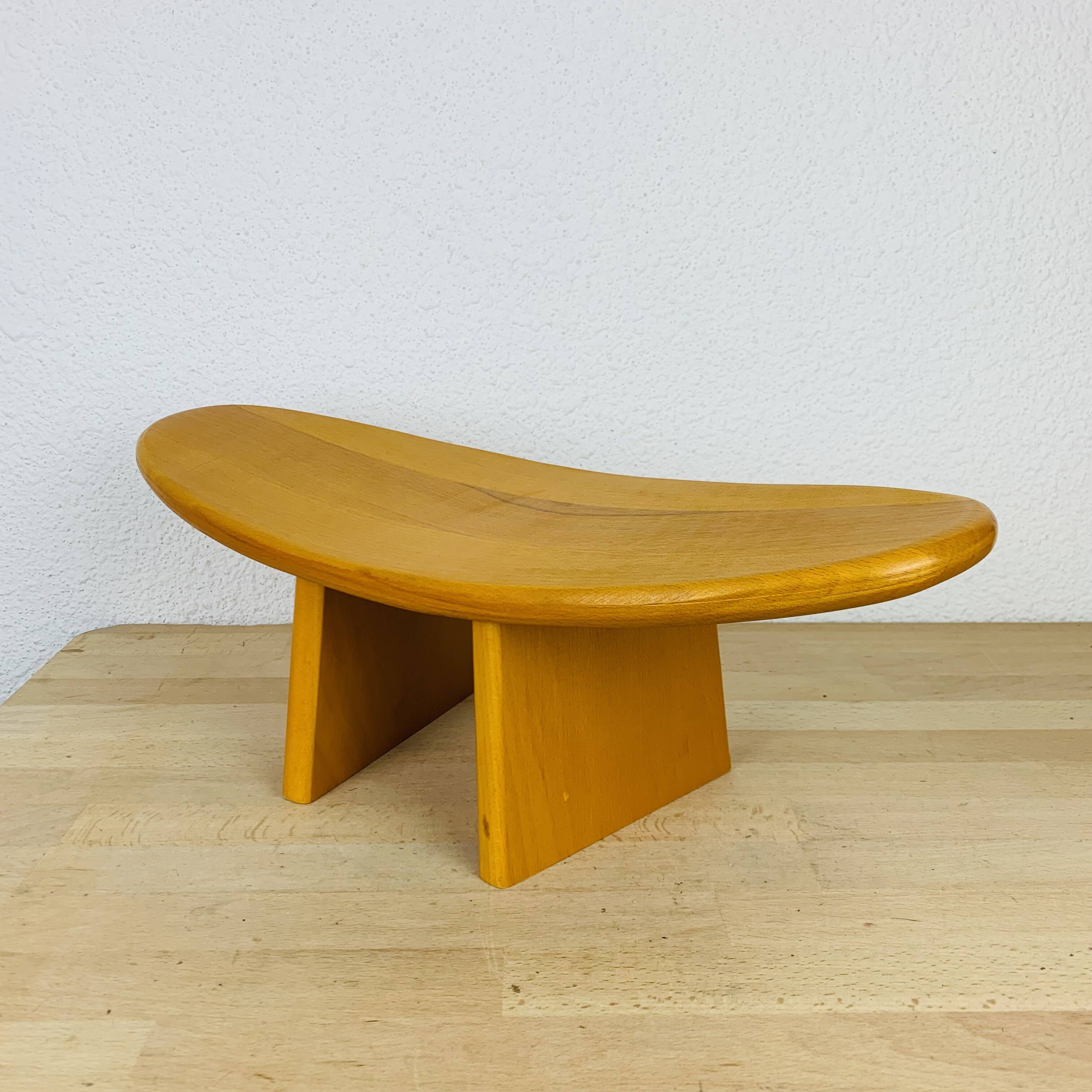 Wooden meditation stool